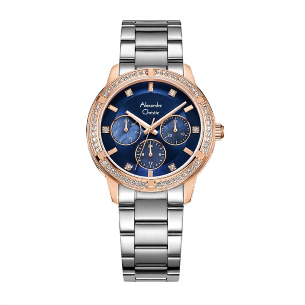 Alexandre Christie AC 2A45 Silver Rosegold Blue BFBTRBU